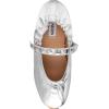 imageSteve Madden Womens Anaya Ballet FlatSilver Leather Studded