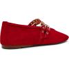 imageSteve Madden Womens Lydia Ballet FlatRed Suede
