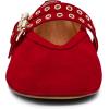 imageSteve Madden Womens Lydia Ballet FlatRed Suede