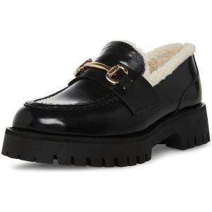 imageSteve Madden Womens LandoBlack Leather Fur