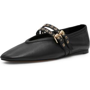 imageSteve Madden Womens Lydia Ballet FlatBlack Leather