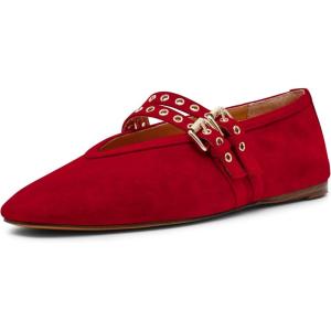 imageSteve Madden Womens Lydia Ballet FlatRed Suede