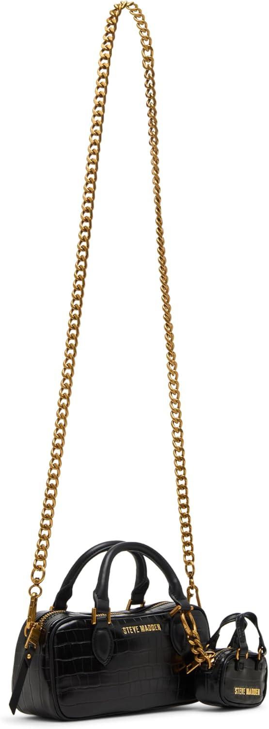imageSteve Madden Hudsen Mini SatchelBlack Croco