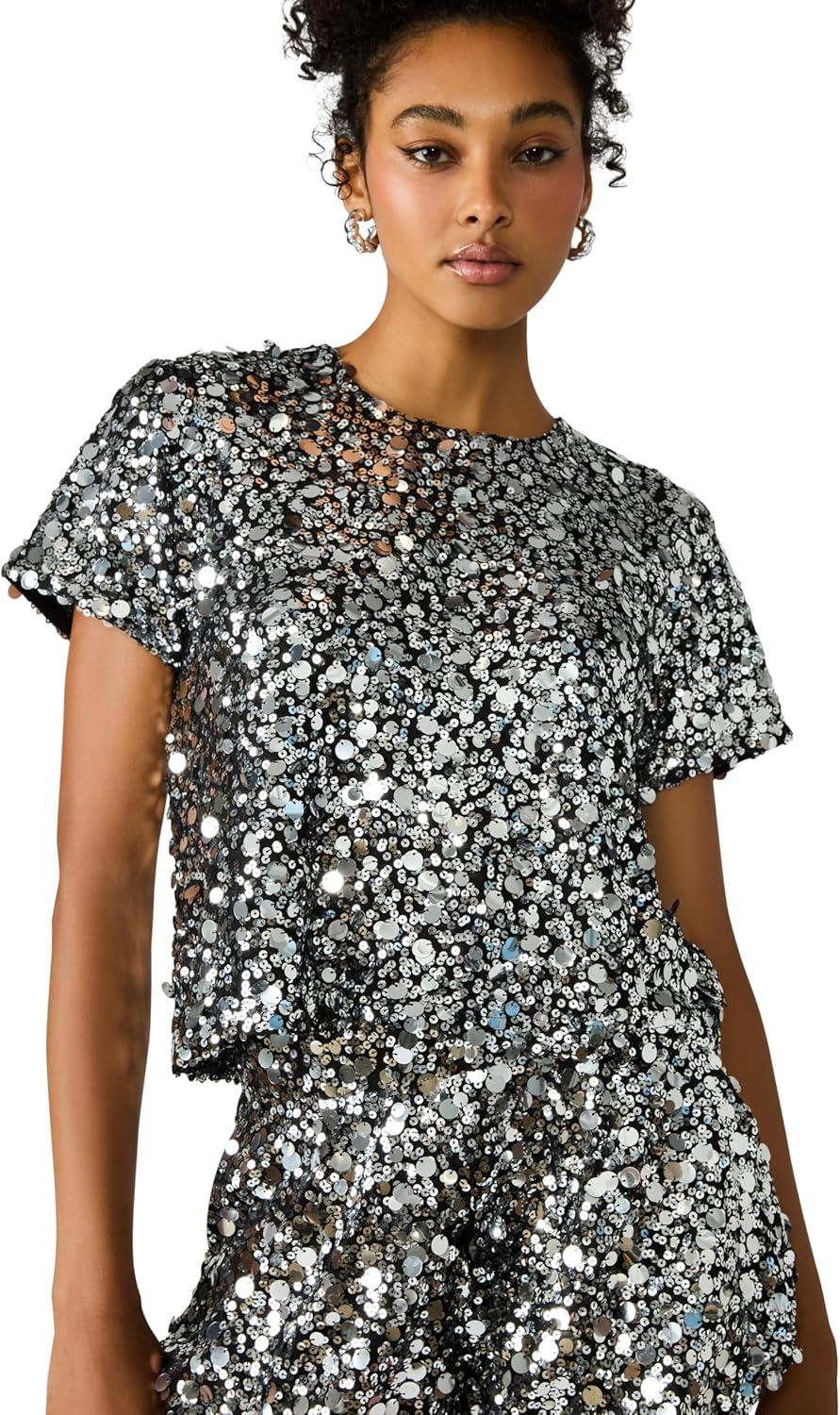 imageSteve Madden Womens Cressa TopSilver