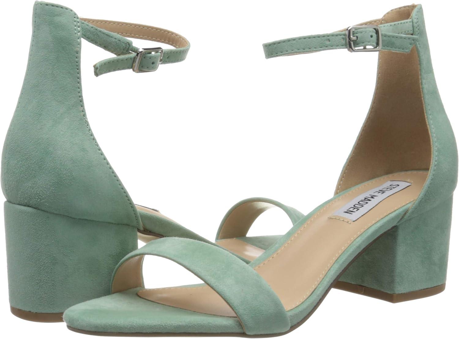 imageSteve Madden Womens Irenee Heeled Dress SandalMint Suede