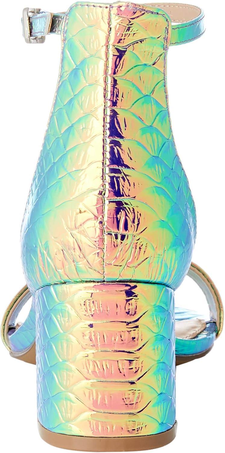 imageSteve Madden Womens Irenee Heeled Dress SandalTurquoise Snake