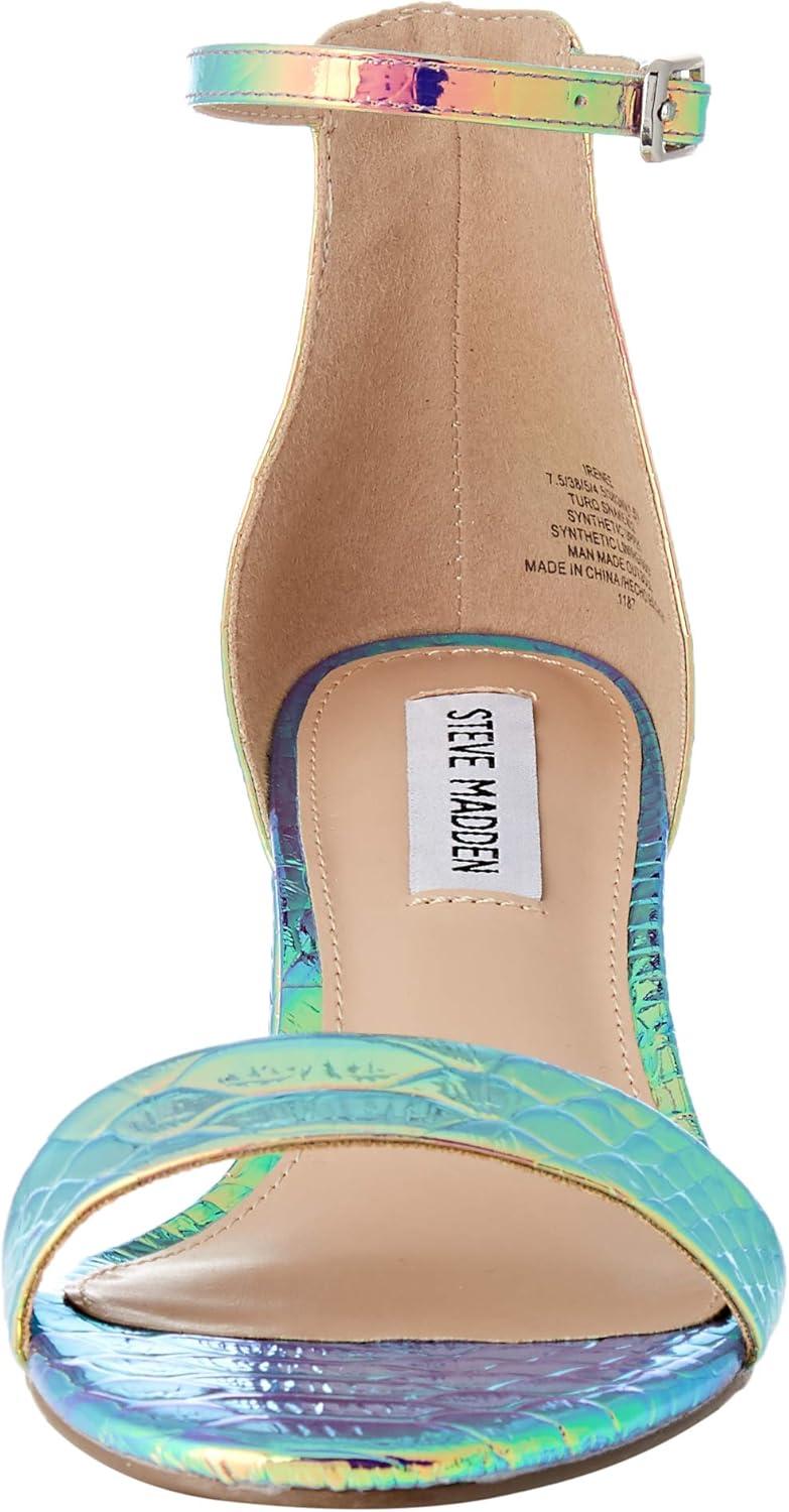 imageSteve Madden Womens Irenee Heeled Dress SandalTurquoise Snake