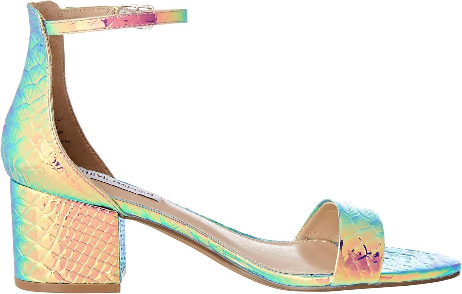 imageSteve Madden Womens Irenee Heeled Dress SandalTurquoise Snake