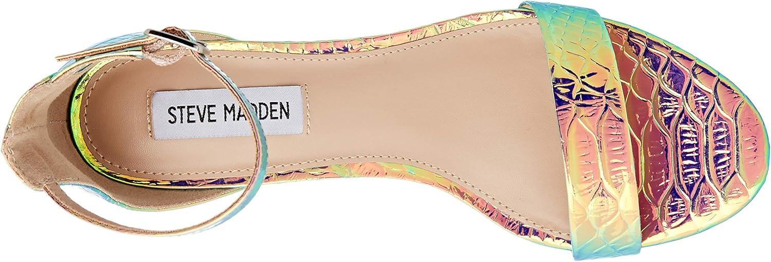 imageSteve Madden Womens Irenee Heeled Dress SandalTurquoise Snake