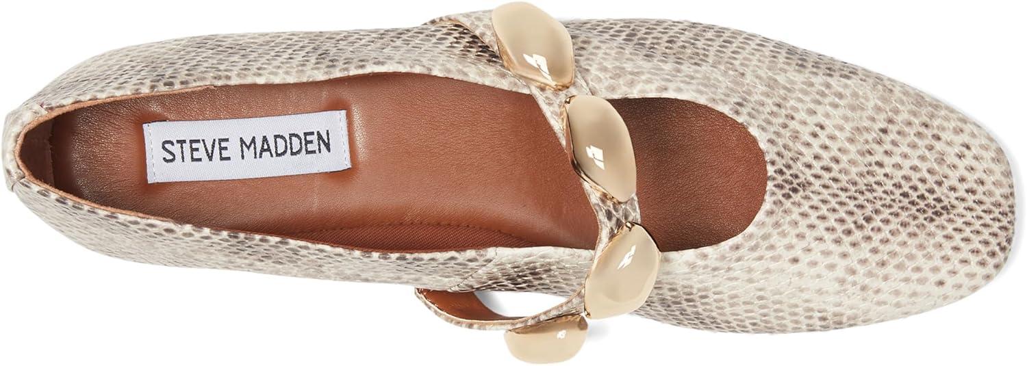 imageSteve Madden Womens Poppin Ballet FlatNatural Snake