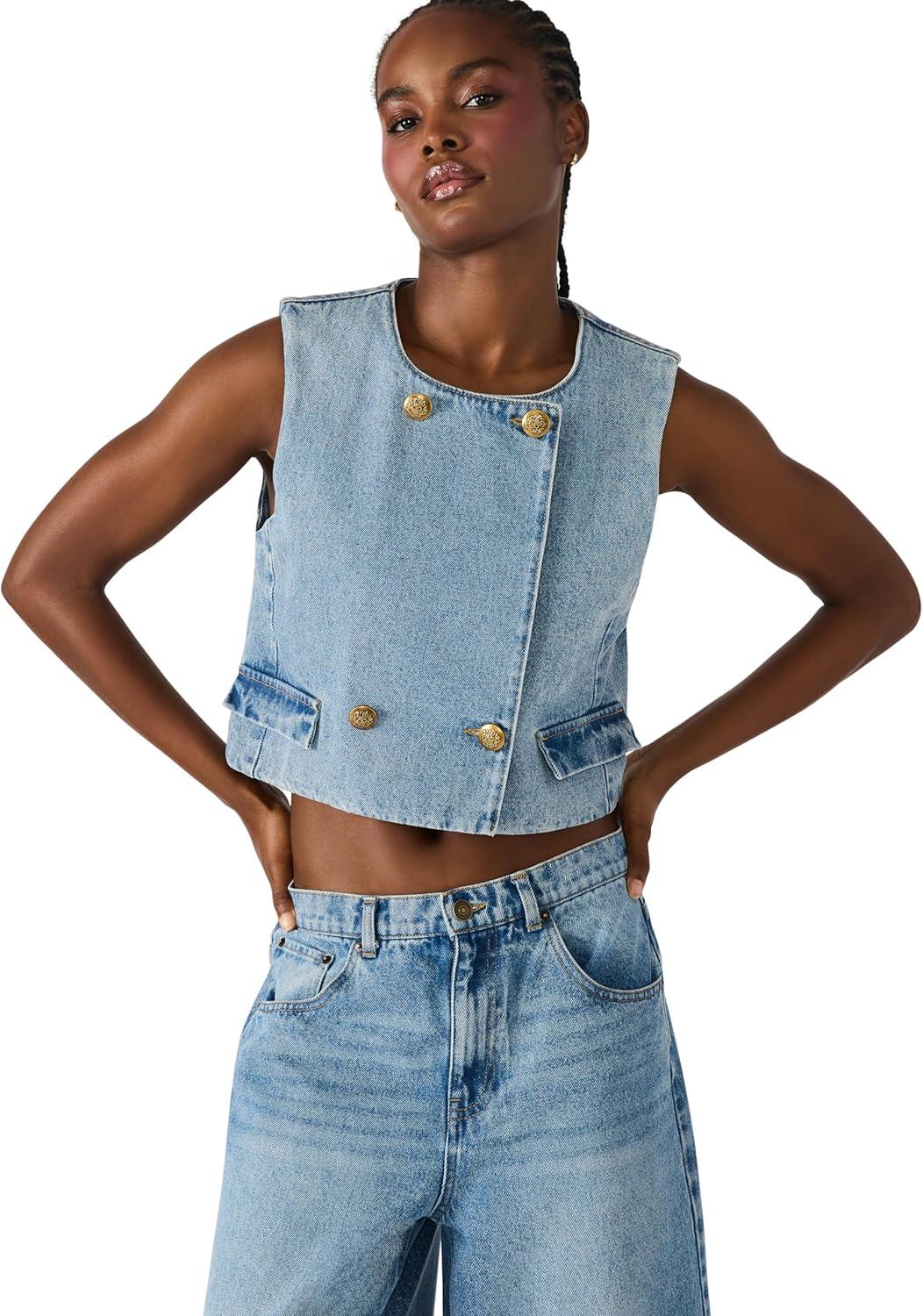 imageSteve Madden womens Brea VestForever Blue