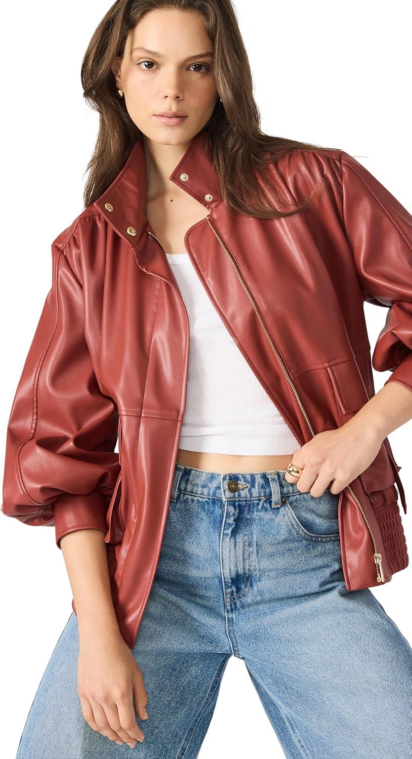 imageSteve Madden womens Vee JacketDusty Brick