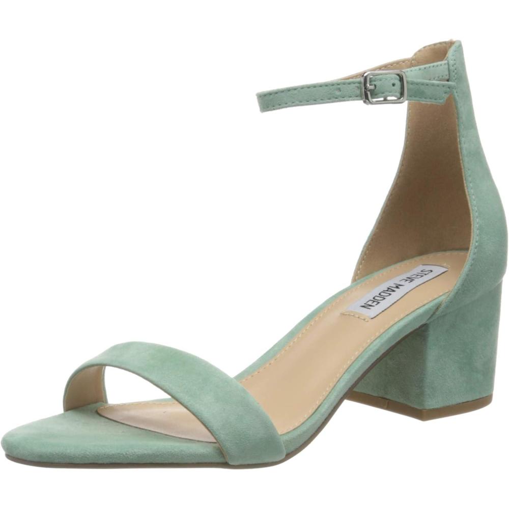 imageSteve Madden Womens Irenee Heeled Dress SandalMint Suede