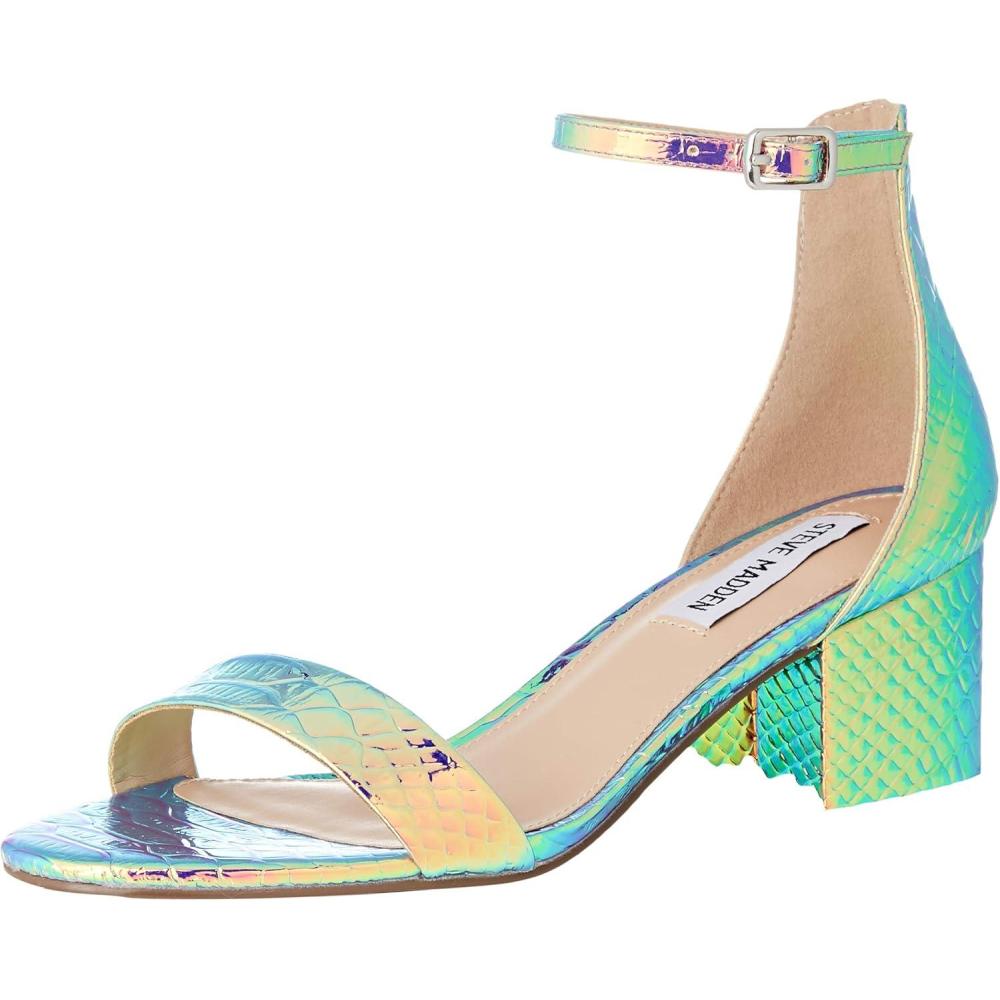 imageSteve Madden Womens Irenee Heeled Dress SandalTurquoise Snake