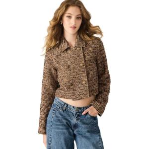 imageSteve Madden Womens Avie JacketBrown Plaid Mix