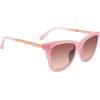 imageSteve Madden Womens Female Sunglasses Style Kent Cat Eye Milky PinkShiny Rose GoldBrown Gradient 52mm 20mmPink Fuchsia