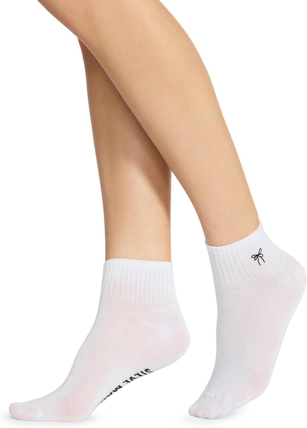 imageSTEVE MADDEN Womens 6Pk Bow Embroidery Athletic Quarter White 911