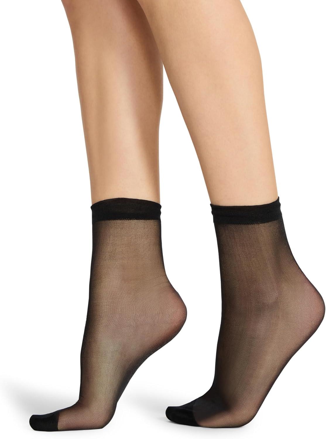 imageSteve Madden Womens 2Pk Ditsy Heart Tulle Crew BlackWhite 911