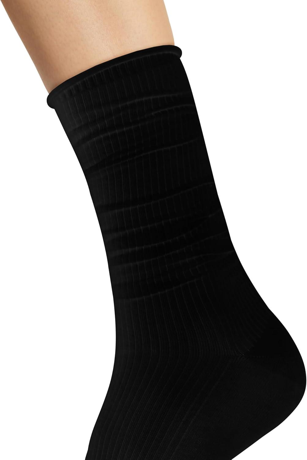 imageSteve Madden Womens 2Pk Rib Slouch Sock BlackWhite 911