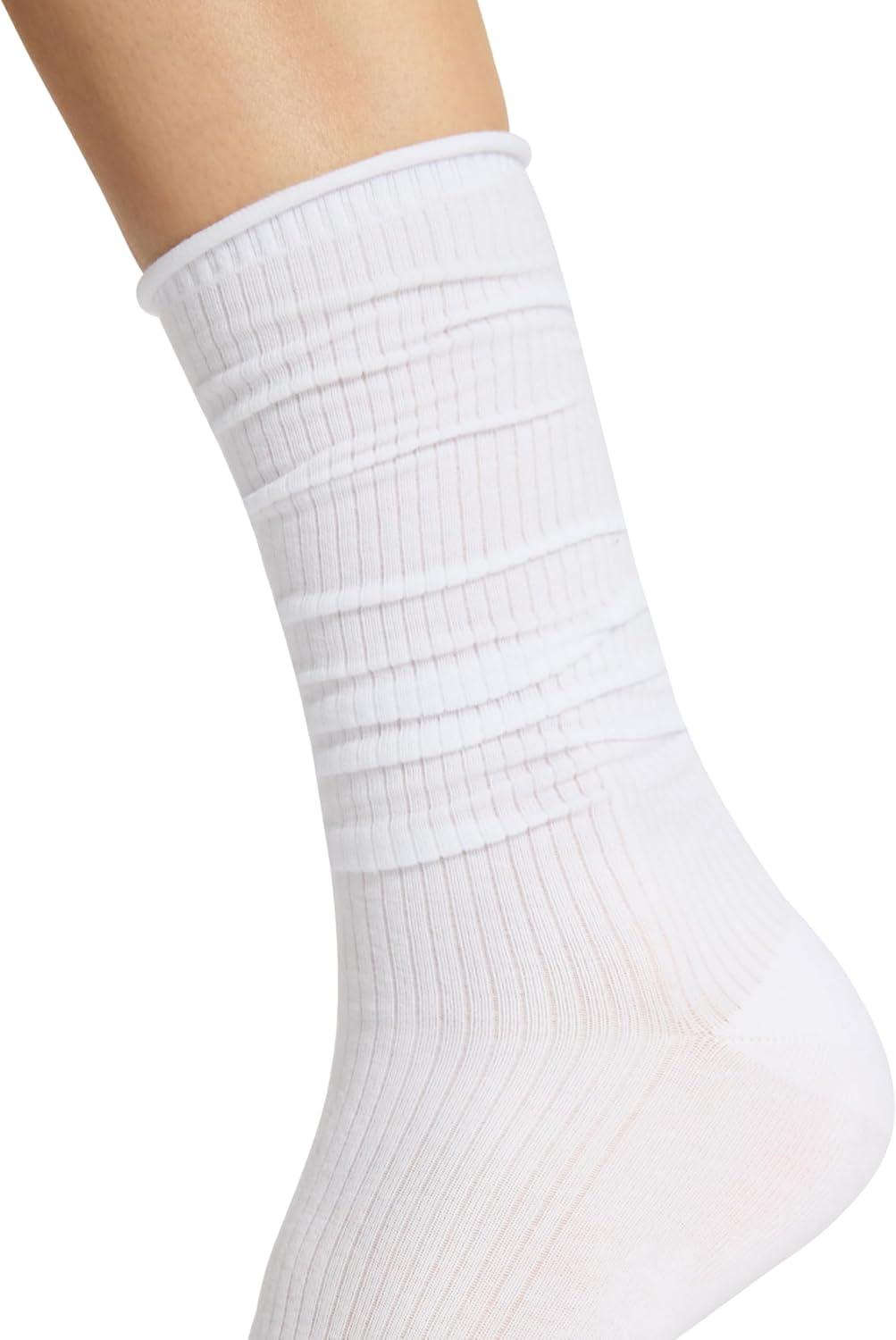 imageSteve Madden Womens 2Pk Rib Slouch Sock White 911
