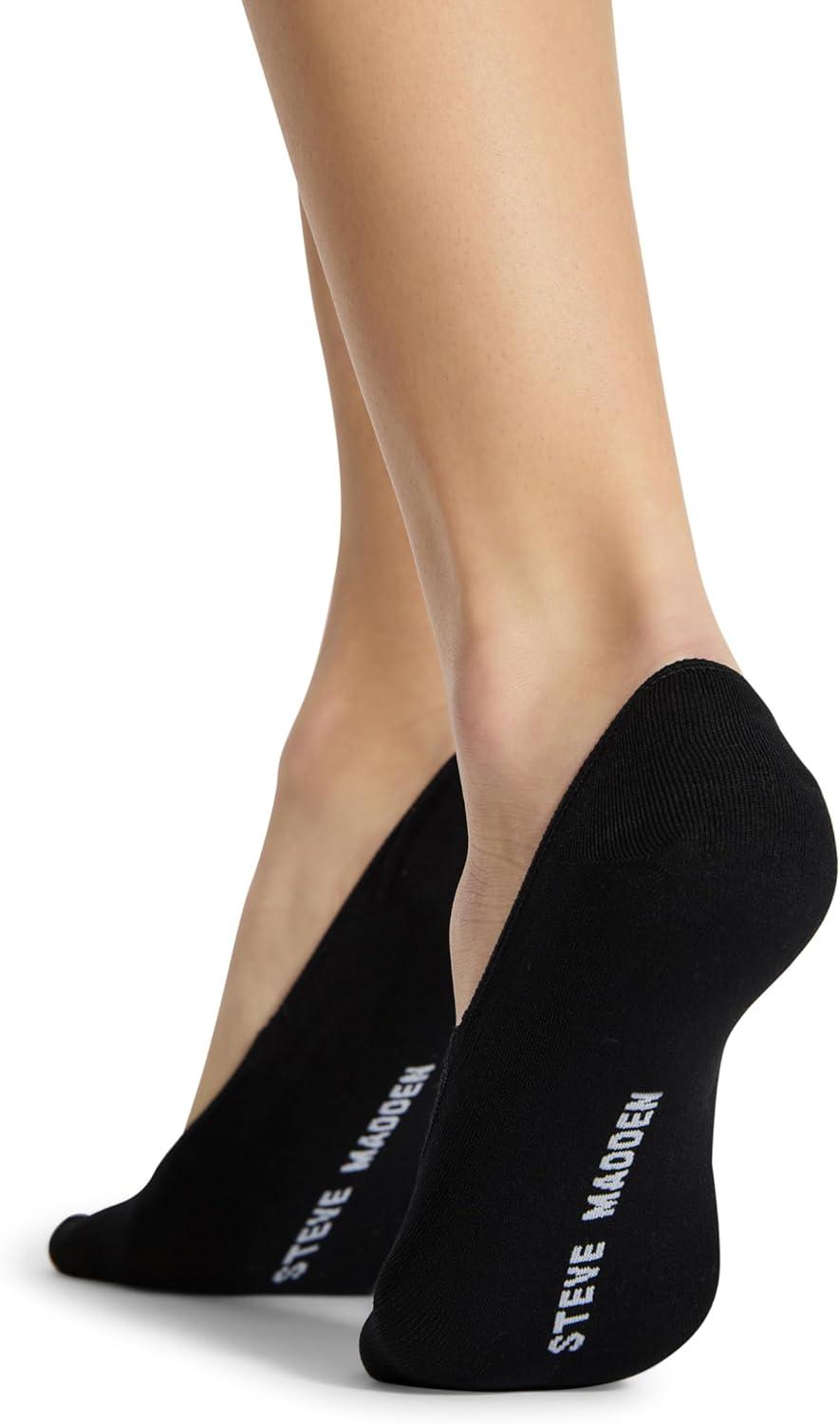 imageSteve Madden Womens 5PK Solid Microfiber Sneaker LinersBlack