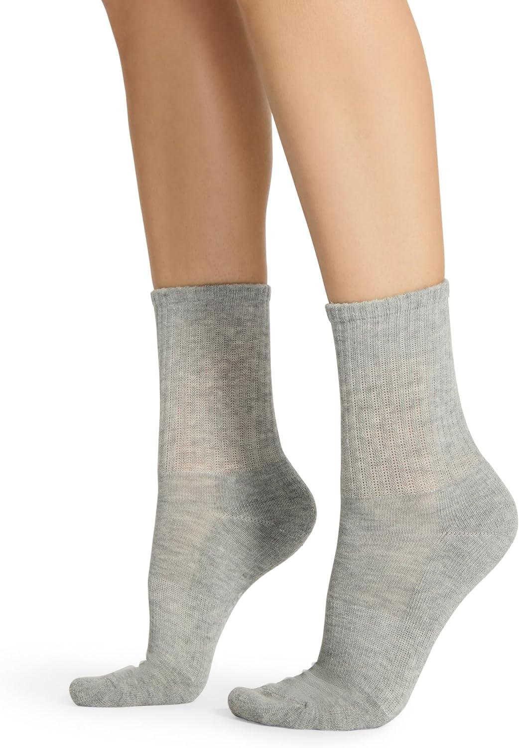 imageSteve Madden Womens 5Pk Athleisure Shortie Crew White Grey Black 911