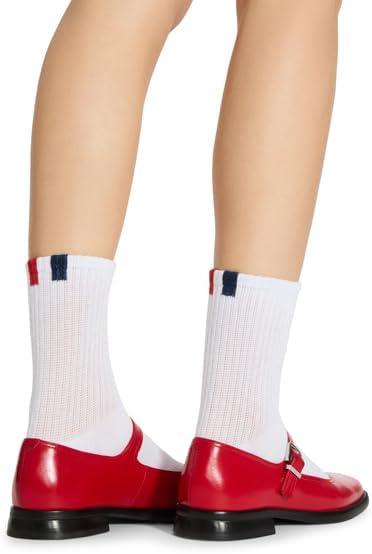 imageSteve Madden Womens 5Pk Stripe Back Hit Shortie Crew Hc White Multi 911