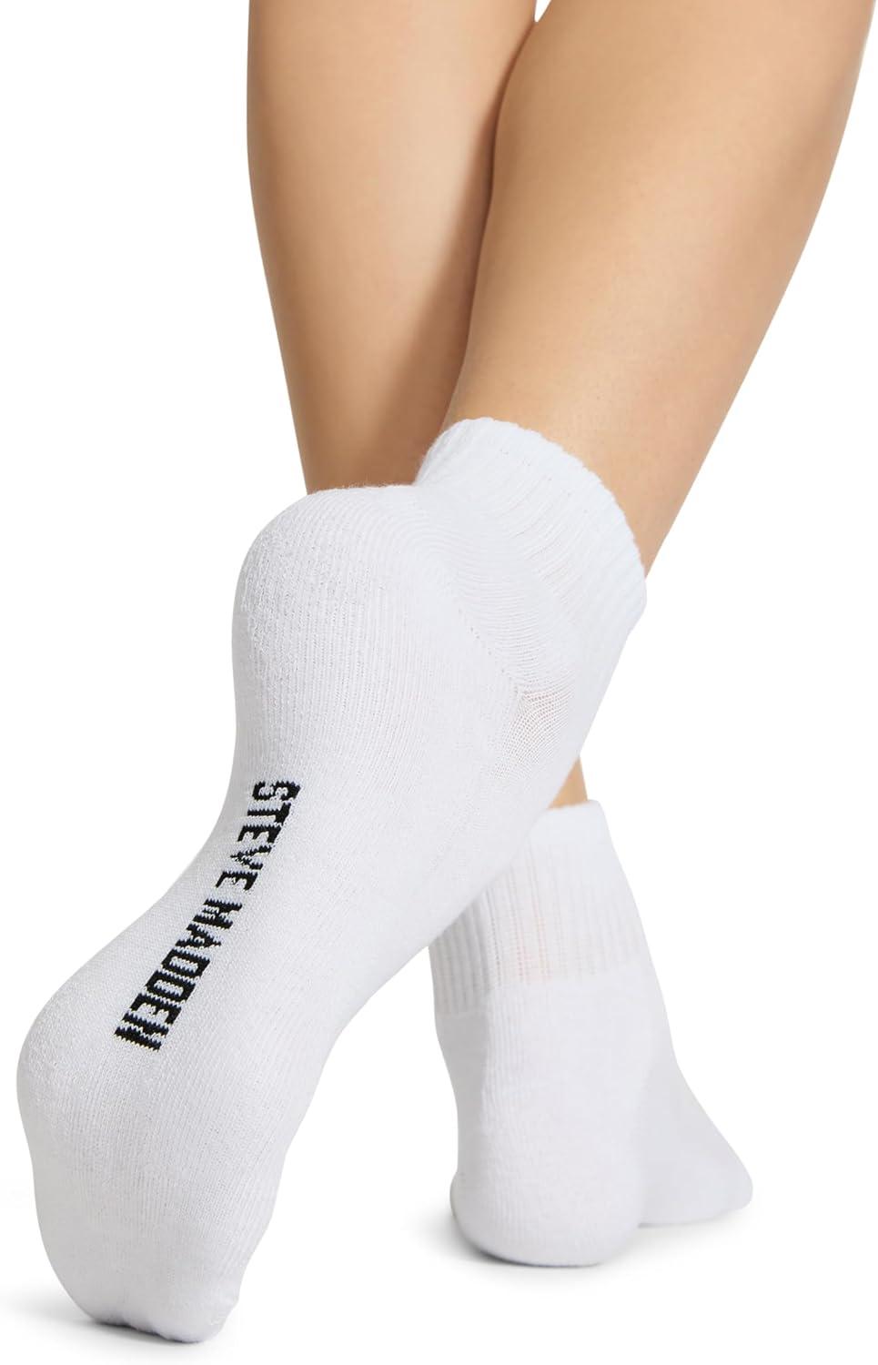 imageSteve Madden Womens 8Pk Half Cushion Qrtr WhiteGreyBlack 911