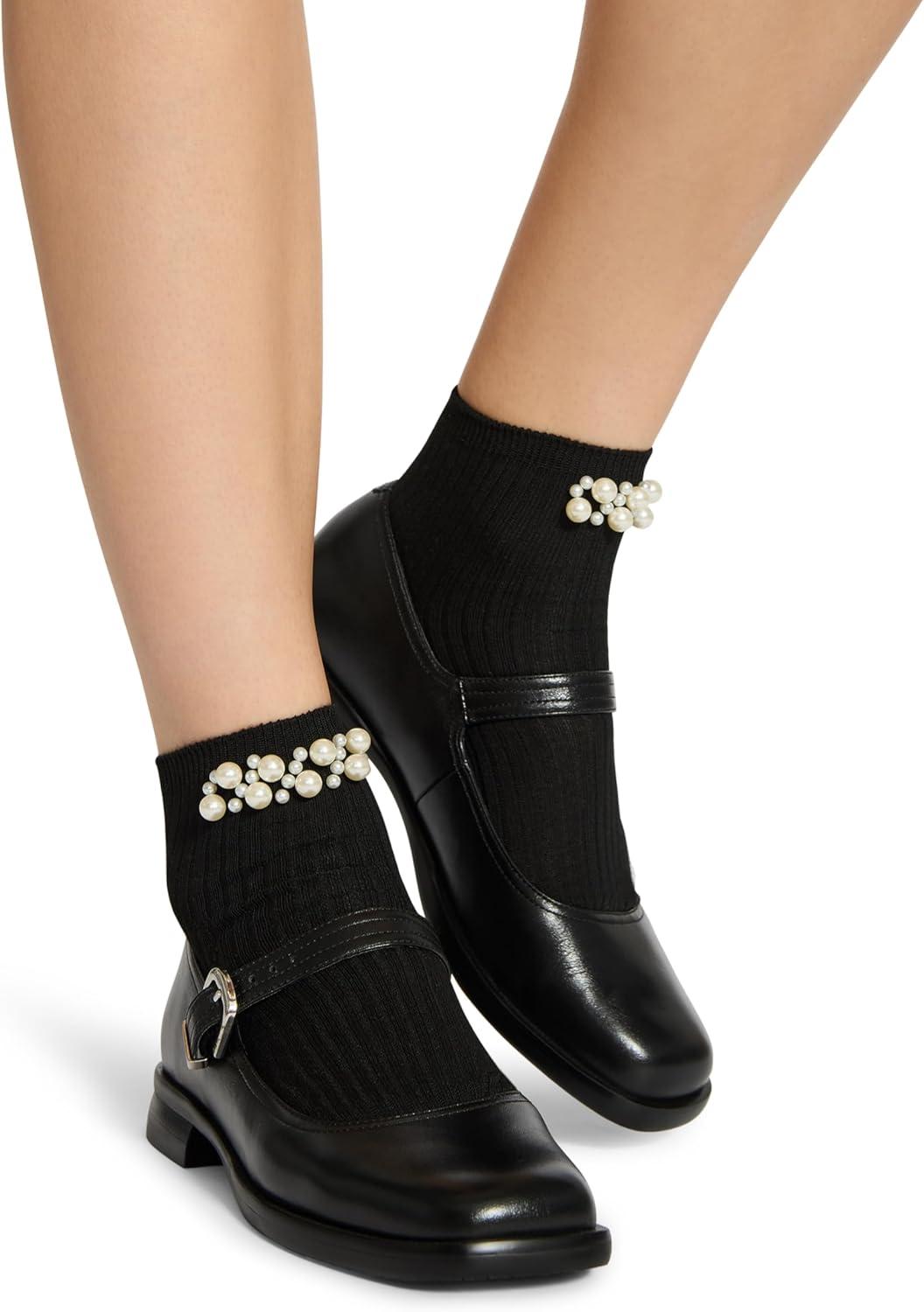 imageSteve Madden Womens Cluster Rib Ankle Socks 2PackBlack Multi