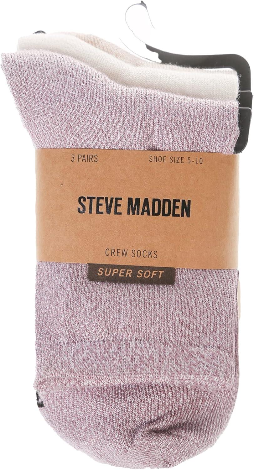 imageSteve Madden Womens Crew Socks  3 Pairs Super Soft and Breathable Athletic Thick Socks