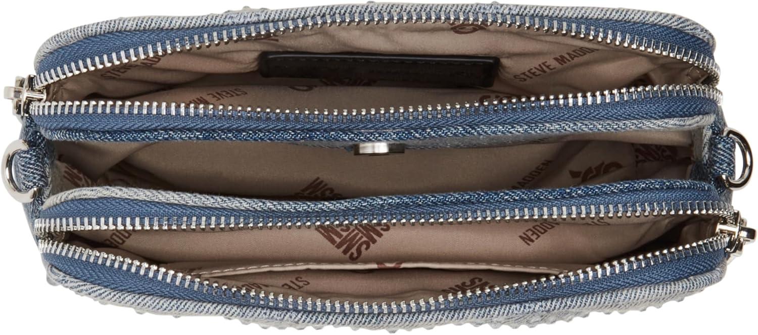 imageSteve Madden Womens Daisy Quilted CrossbodyBdaisyr Light Denim