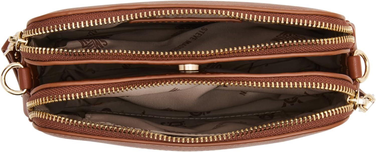imageSteve Madden Womens Daisy Quilted CrossbodyBdaisys Cognac