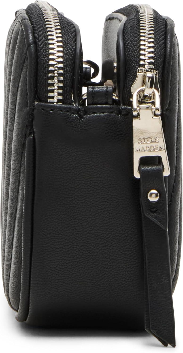 imageSteve Madden Womens Daisy Quilted CrossbodyBlack Diagonal