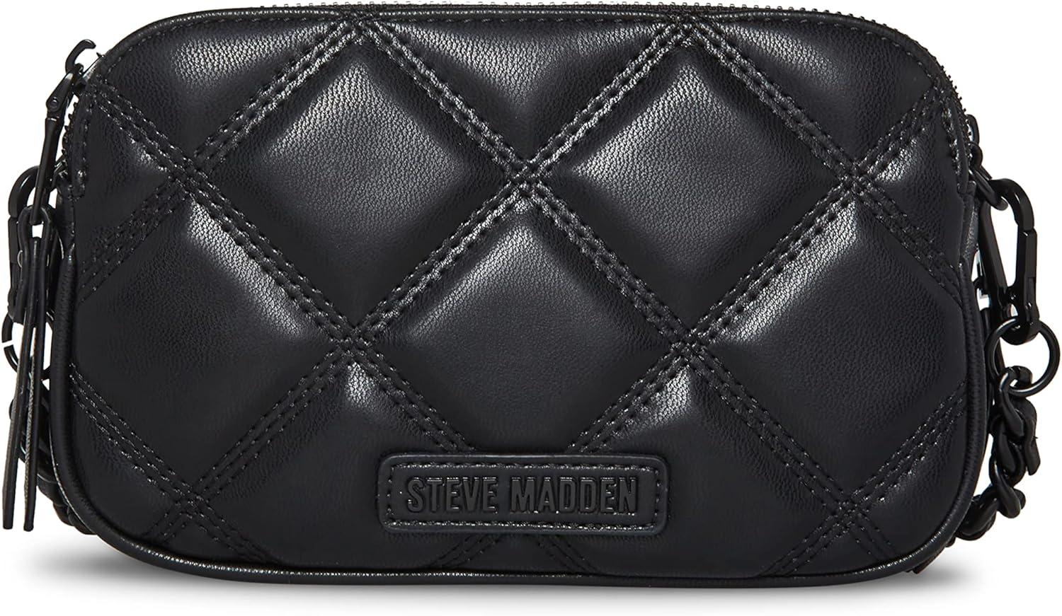 imageSteve Madden Womens Daisy Quilted CrossbodyBlack Diamond