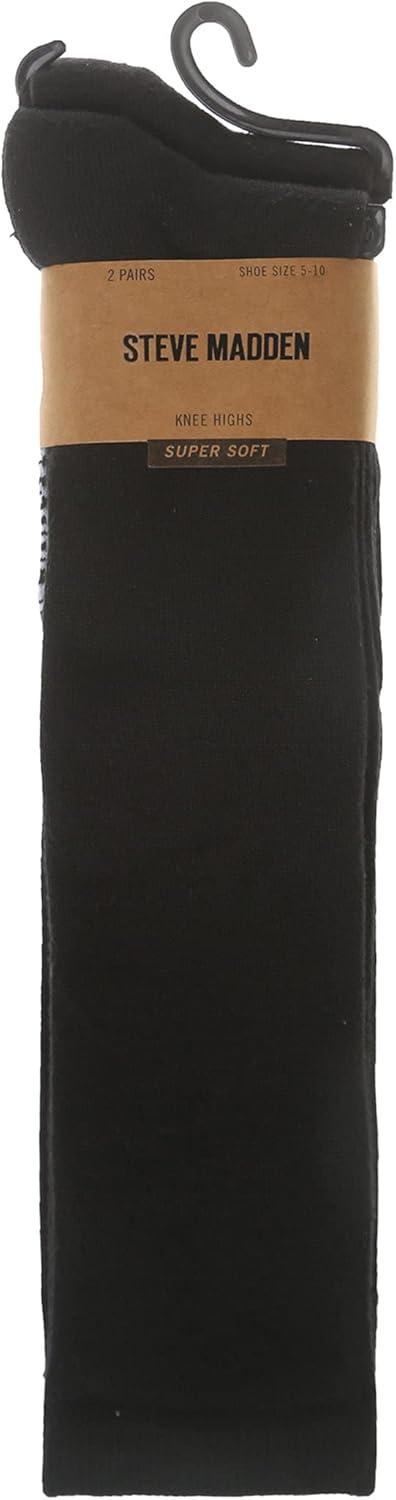 imageSteve Madden Womens Knee High Socks  2 Pairs Casual Comfy and Super Soft Socks