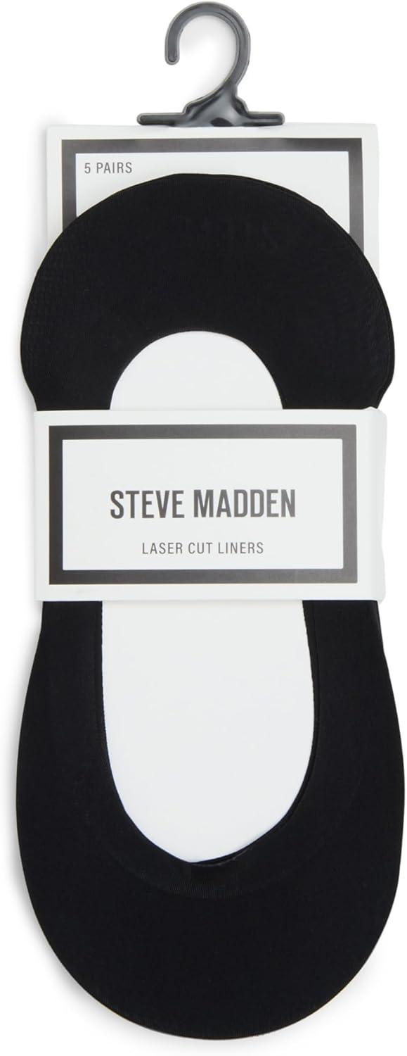 imageSteve Madden Womens Laser Cut Liner Socks 5PackBlack