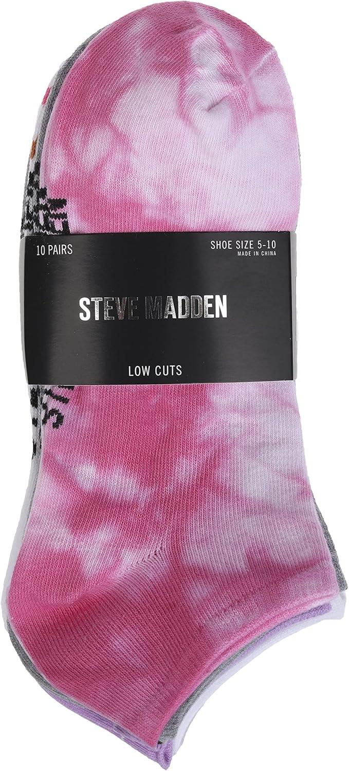 imageSteve Madden Womens Low Cut Socks 10 Pairs  Athletic Comfy Breathable Sports Socks with Fun Patterns Pink Multi 2