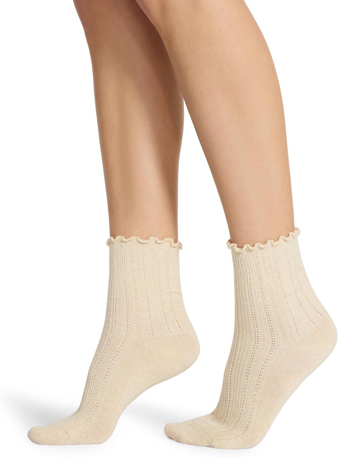 imageSteve Madden womens 3pk Chainstitch Rib Shortie CrewOatmeal Heather