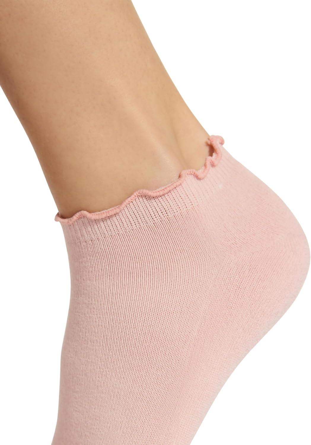 imageSteve Madden womens 5pk Ruffle Cuff Solid Low Cut HcBlush Multi