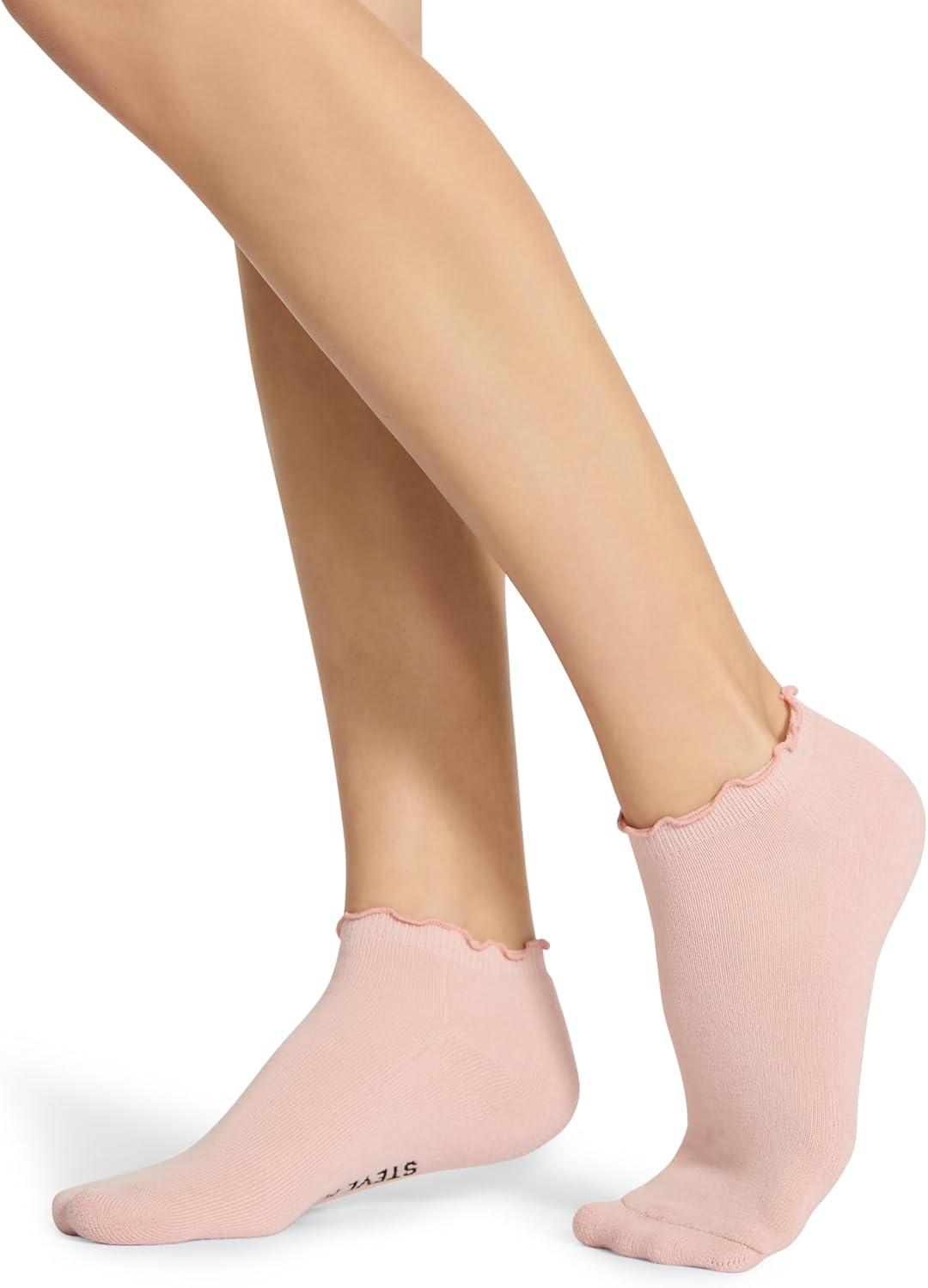 imageSteve Madden womens 5pk Ruffle Cuff Solid Low Cut HcBlush Multi