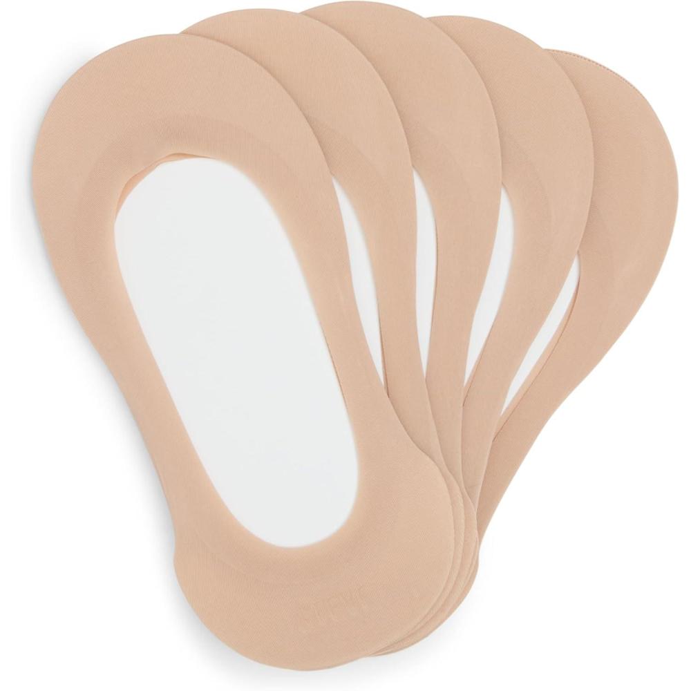 imageSteve Madden Womens Laser Cut Liner Socks 5PackNude