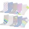 imageSteve Madden Womens Low Cut Socks 10 Pairs  Athletic Comfy Breathable Sports Socks with Fun Patterns White Multi 1