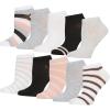 imageSteve Madden Womens Low Cut Socks 10 Pairs  Athletic Comfy Breathable Sports Socks with Fun Patterns White Multi 2