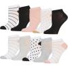 imageSteve Madden Womens Low Cut Socks 10 Pairs  Athletic Comfy Breathable Sports Socks with Fun Patterns White Multi 4