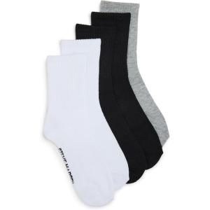 imageSteve Madden Womens 5Pk Athleisure Shortie Crew White Grey Black 911