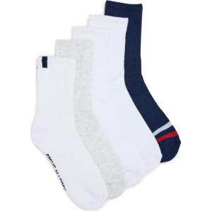 imageSteve Madden Womens 5Pk Stripe Back Hit Shortie Crew Hc White Multi 911