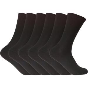 imageSteve Madden Womens 6 Pairs Crew Socks Casual Athletic Thick Gym Boot Socks for WomenBlack