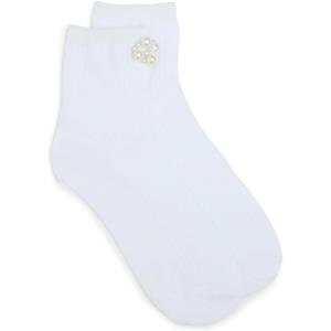 imageSteve Madden Womens Cluster Rib Ankle Socks 2PackWhite