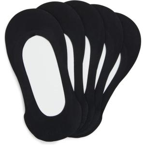 imageSteve Madden Womens Laser Cut Liner Socks 5PackBlack