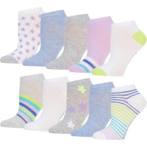 imageSteve Madden Womens Low Cut Socks 10 Pairs  Athletic Comfy Breathable Sports Socks with Fun Patterns White Multi 1